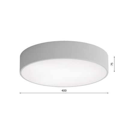 Candeeiro de teto para casa de banho CLEO com sensor - 3 x E27 / 24 W / 230 V, Ø 40 cm, cinzento, IP54