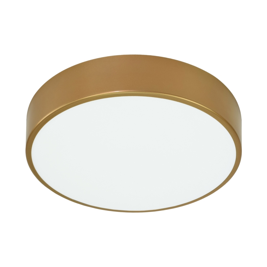 Candeeiro de teto para casa de banho com sensor CLEO, 3xE27/24W/230V, Ø 40 cm, dourado, IP54