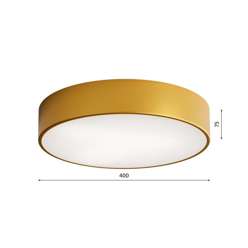 Candeeiro de teto para casa de banho com sensor CLEO, 3xE27/24W/230V, Ø 40 cm, dourado, IP54