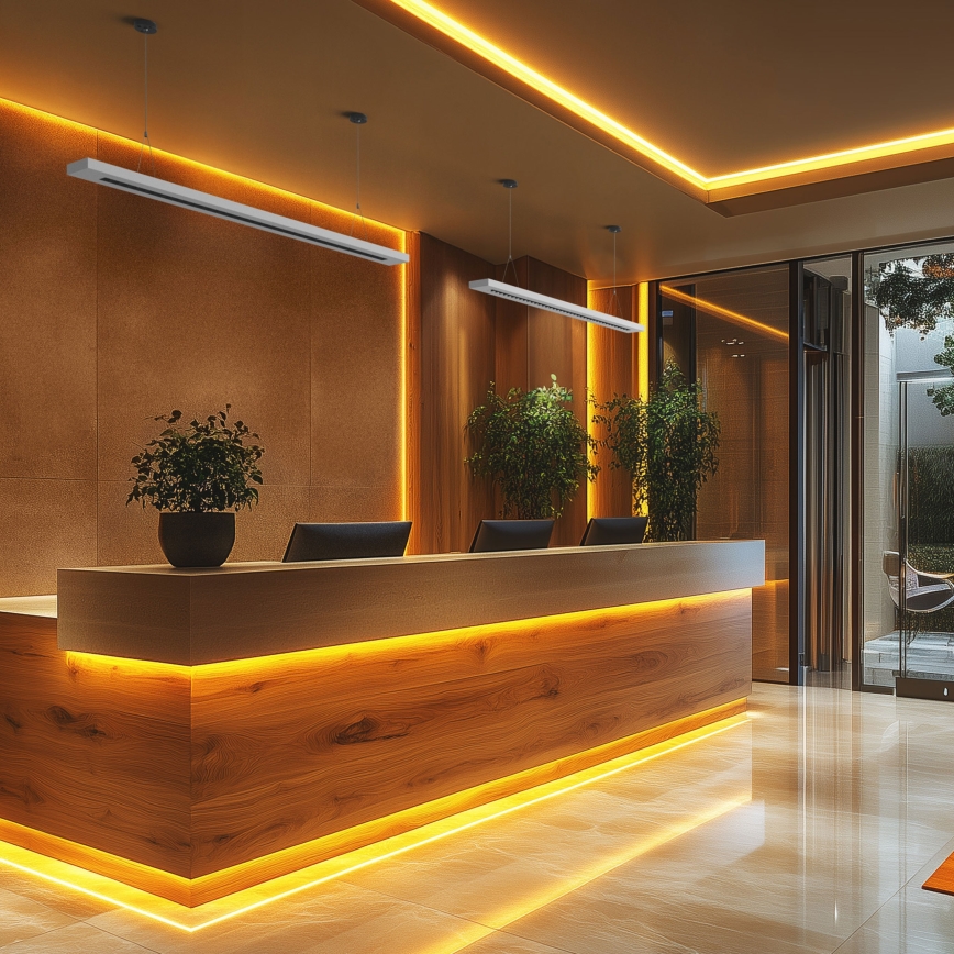 Luminária de teto/pendente PLANK LED/20/30/40W/230V 2700/4000/6000K CRI 90 branca