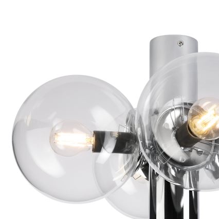 Candeeiro de teto SFERIO 4xE14/5W/230V cromado brilhante/vidro transparente