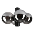 Candeeiro de teto SFERIO 4xE14/5W/230V preto/vidro fumado