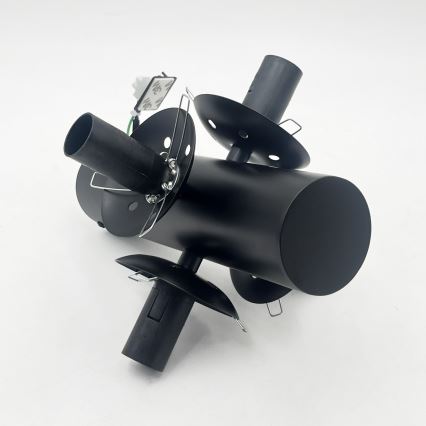Candeeiro de teto SFERIO 4xE14/5W/230V preto/vidro fumado