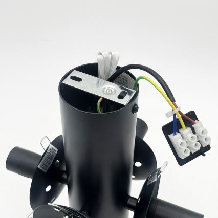 Candeeiro de teto SFERIO 4xE14/5W/230V preto/vidro fumado