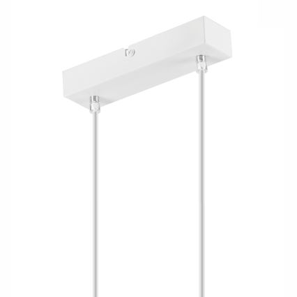 Candeeiro de teto suspenso SIMON 2xE27/60W/230V branco/bétula