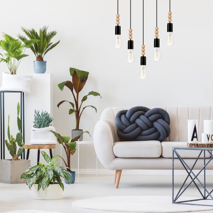 Candeeiro de teto com cabo SIMON 5xE27/60W/230V