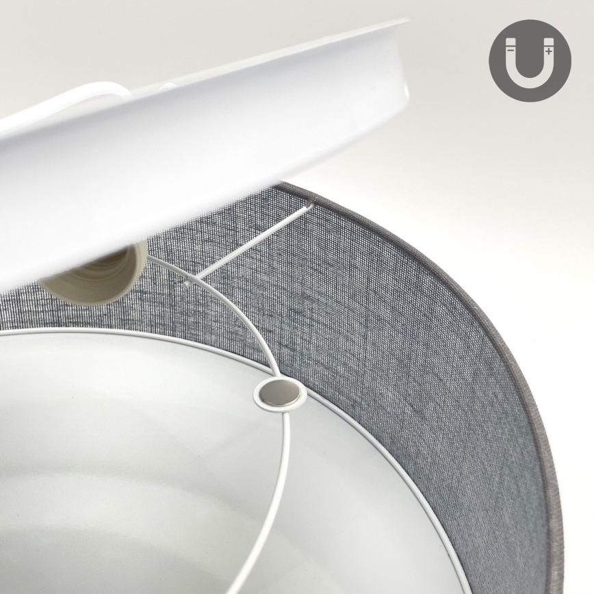 Candeeiro de teto SIRJA 1xE27/15W/230V Ø 35 cm cinzento