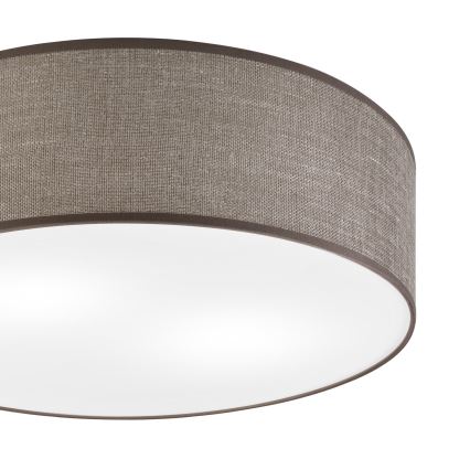 Candeeiro de teto SIRJA 2xE27/15W/230V, diâmetro 45 cm, castanho