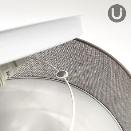 Candeeiro de teto SIRJA 2xE27/15W/230V, diâmetro 45 cm, castanho