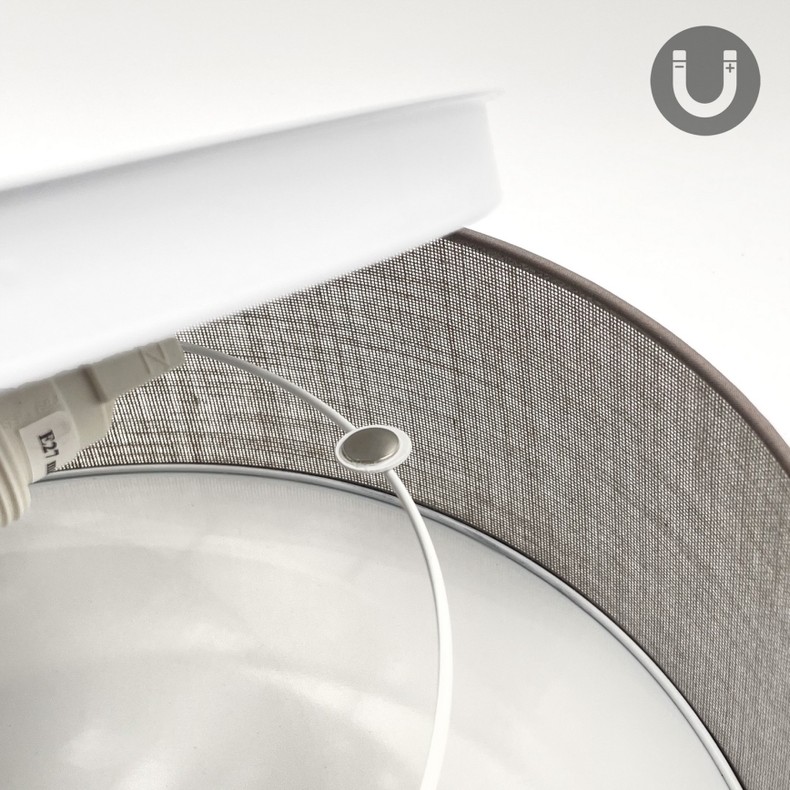 Candeeiro de teto SIRJA 2xE27/15W/230V, diâmetro 45 cm, castanho