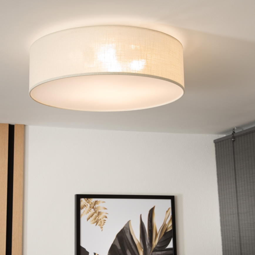 Candeeiro de teto SIRJA 2xE27/15W/230V, diâmetro 45 cm, cor creme