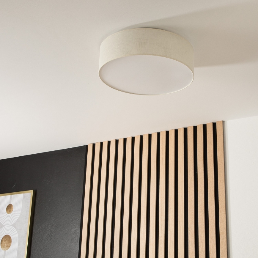 Candeeiro de teto SIRJA 2xE27/15W/230V, diâmetro 45 cm, cor creme
