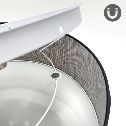 Candeeiro de teto SIRJA 2xE27/15W/230V Ø 35 cm castanho