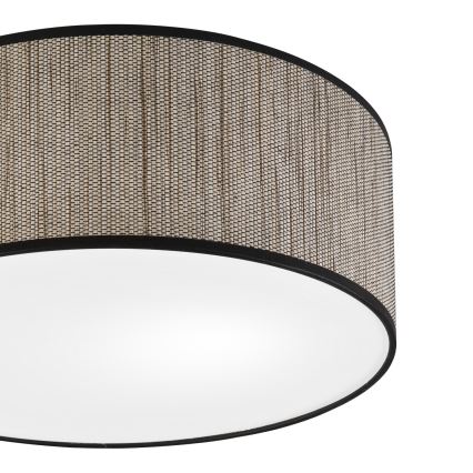 Candeeiro de teto SIRJA 2xE27/15W/230V Ø 35 cm castanho