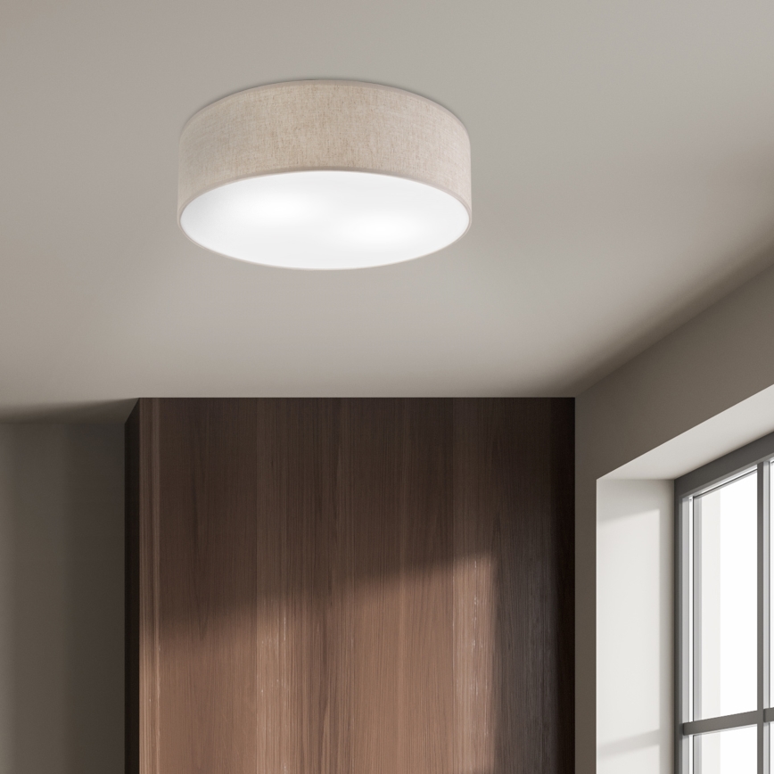 Candeeiro de teto SIRJA 2xE27/15W/230V Ø 45 cm bege