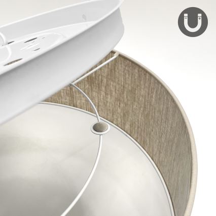 Candeeiro de teto SIRJA 2xE27/15W/230V Ø 45 cm bege