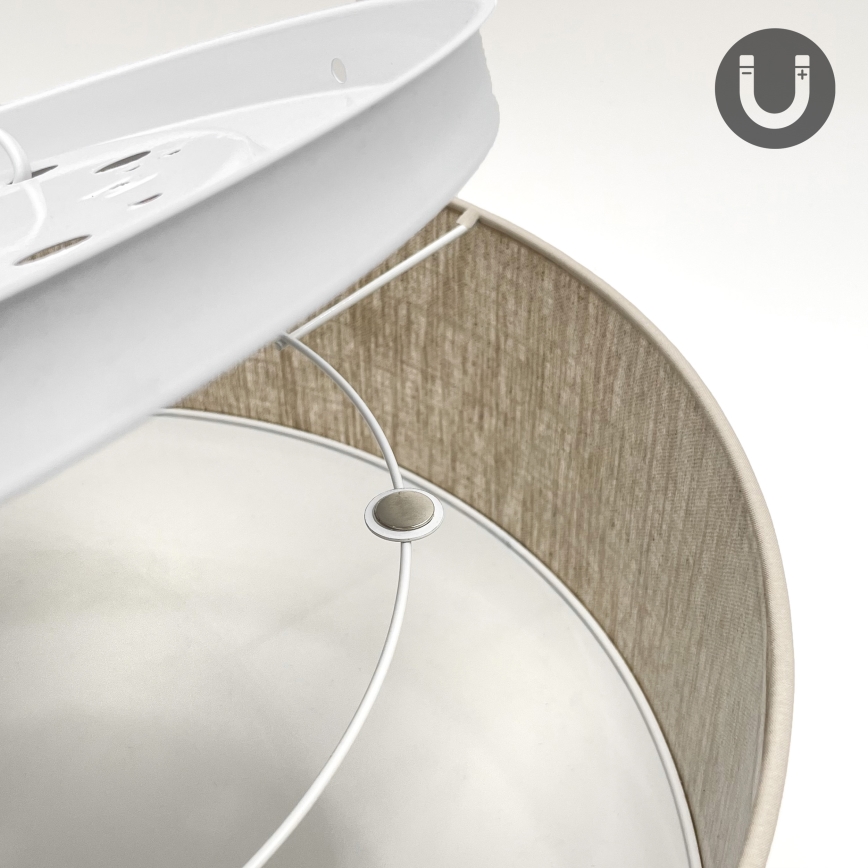 Candeeiro de teto SIRJA 2xE27/15W/230V Ø 45 cm bege