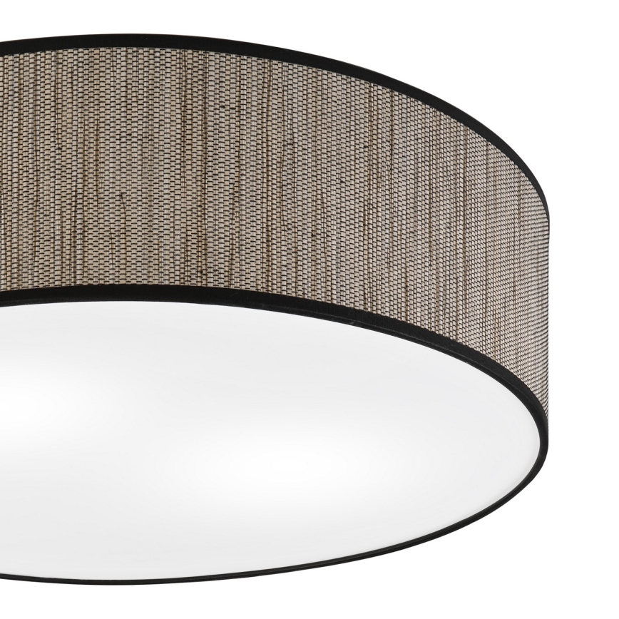 Candeeiro de teto SIRJA 2xE27/15W/230V Ø 45 cm castanho