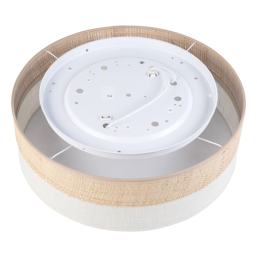 Candeeiro de teto SIRJA BOHO 2xE27/15W/230V, diâmetro 45 cm, bege/creme