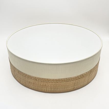 Candeeiro de teto SIRJA BOHO 2xE27/15W/230V, diâmetro 45 cm, bege/creme