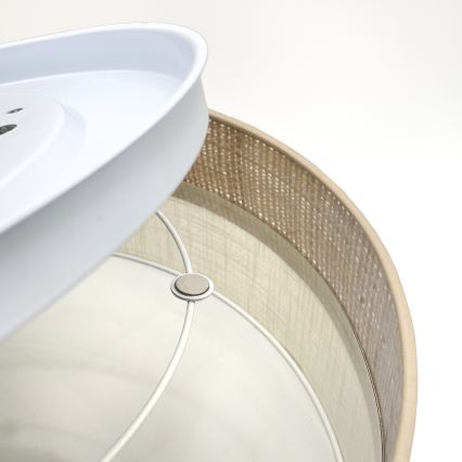 Candeeiro de teto SIRJA BOHO 2xE27/15W/230V, diâmetro 45 cm, bege/creme