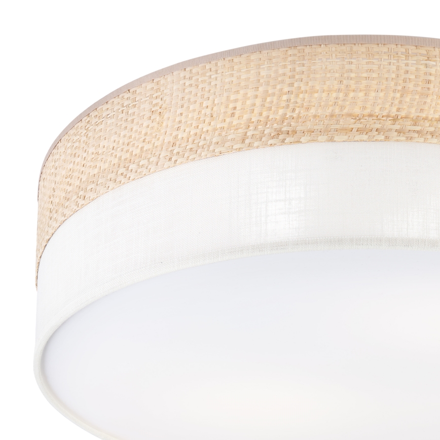 Candeeiro de teto SIRJA BOHO 2xE27/15W/230V, diâmetro 45 cm, bege/creme