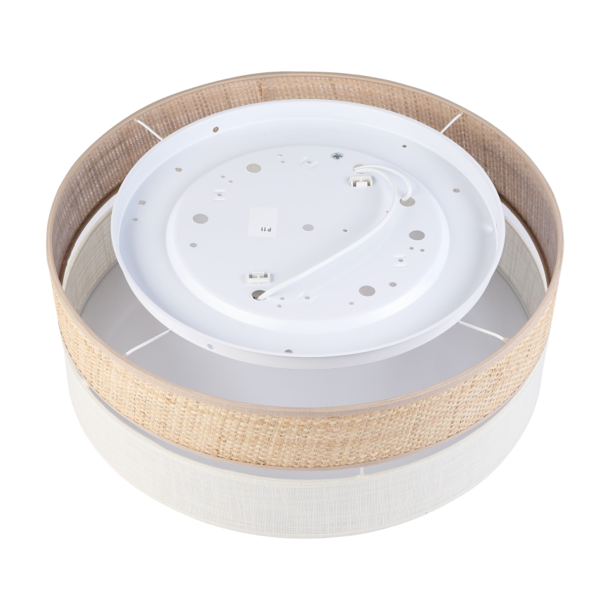 Candeeiro de teto SIRJA BOHO 2xE27/15W/230V Ø 45 cm bege/creme