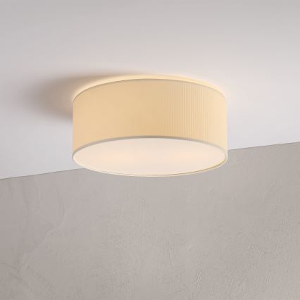 Candeeiro de teto SIRJA PLISADO 2xE27/15W/230V Ø 35 cm creme