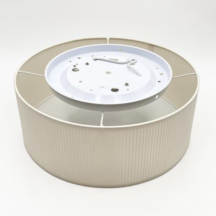 Candeeiro de teto SIRJA PLISADO 2xE27/15W/230V Ø 35 cm creme