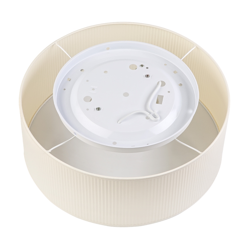 Candeeiro de teto SIRJA PLISADO 2xE27/15W/230V Ø 35 cm creme