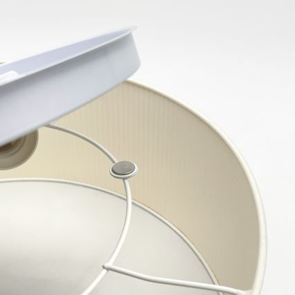 Candeeiro de teto SIRJA PLISADO 2xE27/15W/230V Ø 35 cm creme