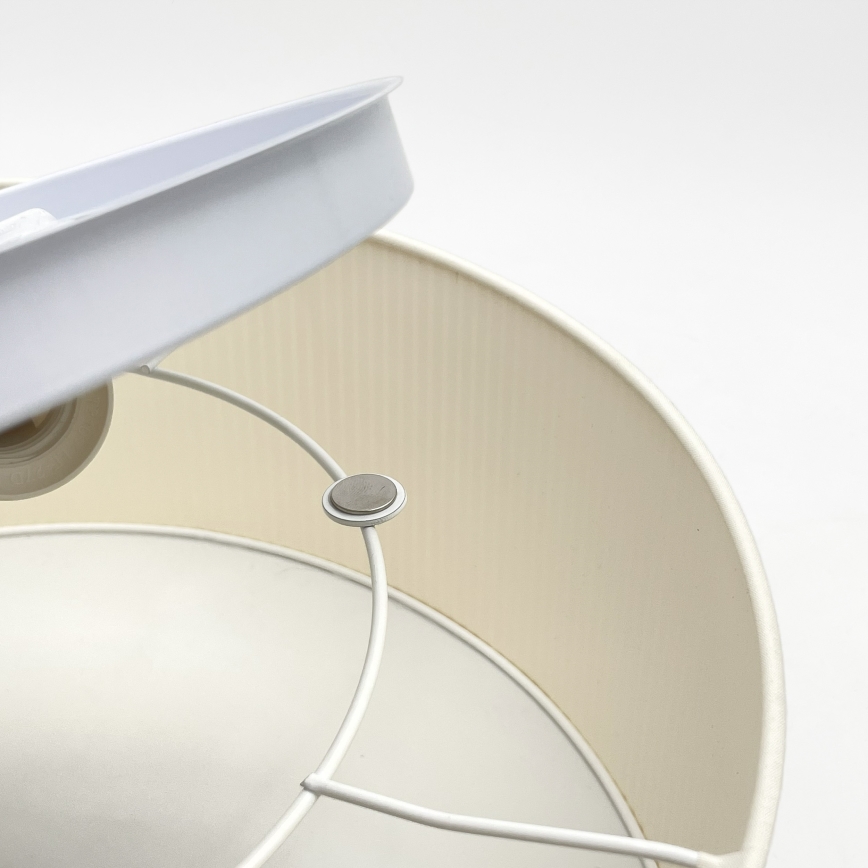 Candeeiro de teto SIRJA PLISADO 2xE27/15W/230V Ø 35 cm creme