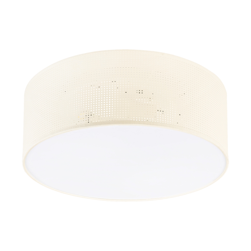 Candeeiro de teto SIRJA PLISADO 2xE27/15W/230V Ø 35 cm creme