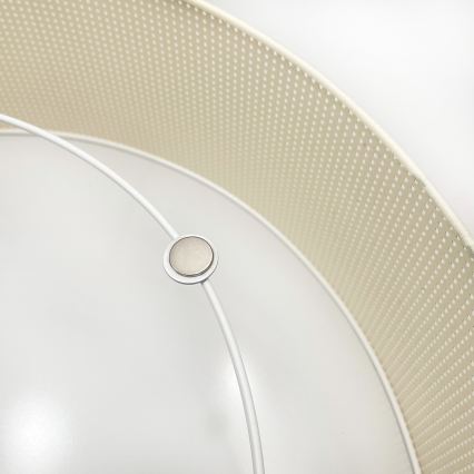 Candeeiro de teto SIRJA PLISADO 2xE27/15W/230V Ø 35 cm creme