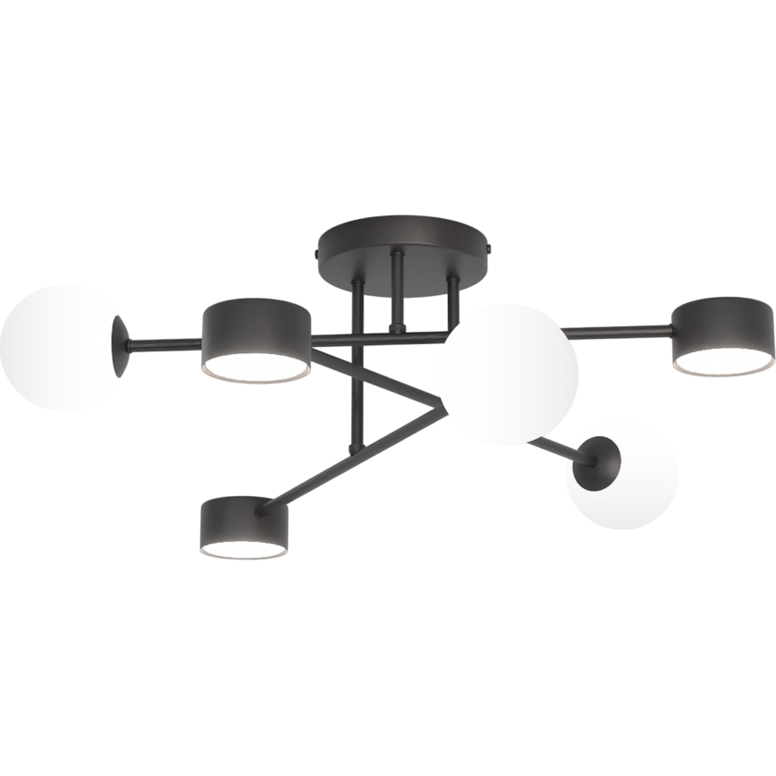 Candeeiro de teto sobreposto HOLON 3xG9/8W/230V + 3xGX53/12W, preto