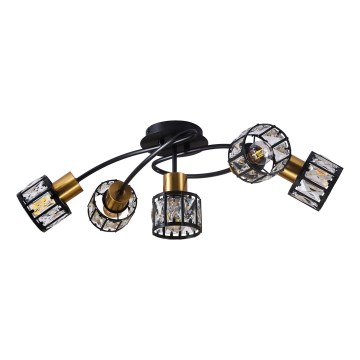 Candeeiro de teto sobreposto ZAHARA 5xE27/10W/230V preto