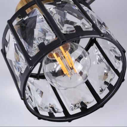 Candeeiro de teto sobreposto ZAHARA 5xE27/10W/230V preto