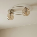Candeeiro de teto SOPRA 2xE14/10W/230V bege/bege fumê