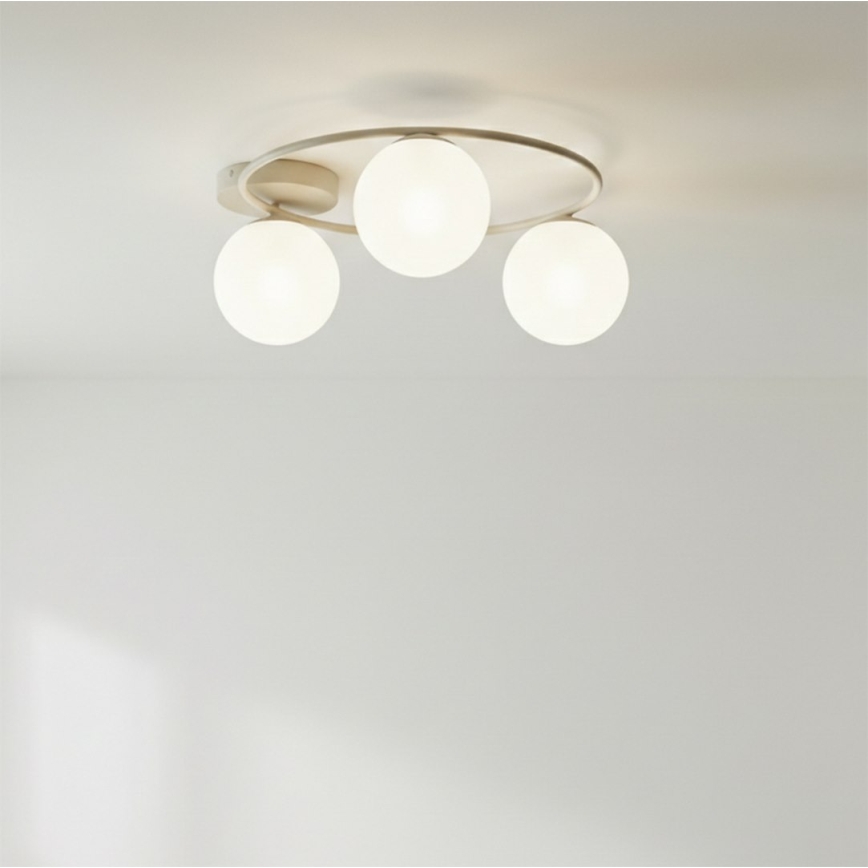 Candeeiro de teto SOPRA 3xE14/10W/230V bege/branco
