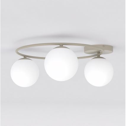 Candeeiro de teto SOPRA 3xE14/10W/230V bege/branco