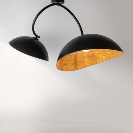 Candeeiro de teto com haste SPACE 2xE27/60W/230V preto/cobre