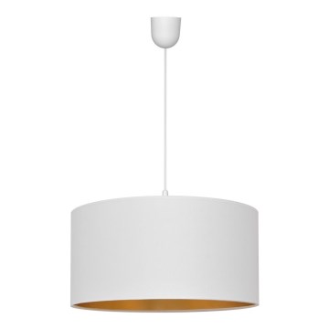 Candeeiro de teto suspenso ALBA 1xE27/15W/230V diâmetro 40 cm branco/dourado