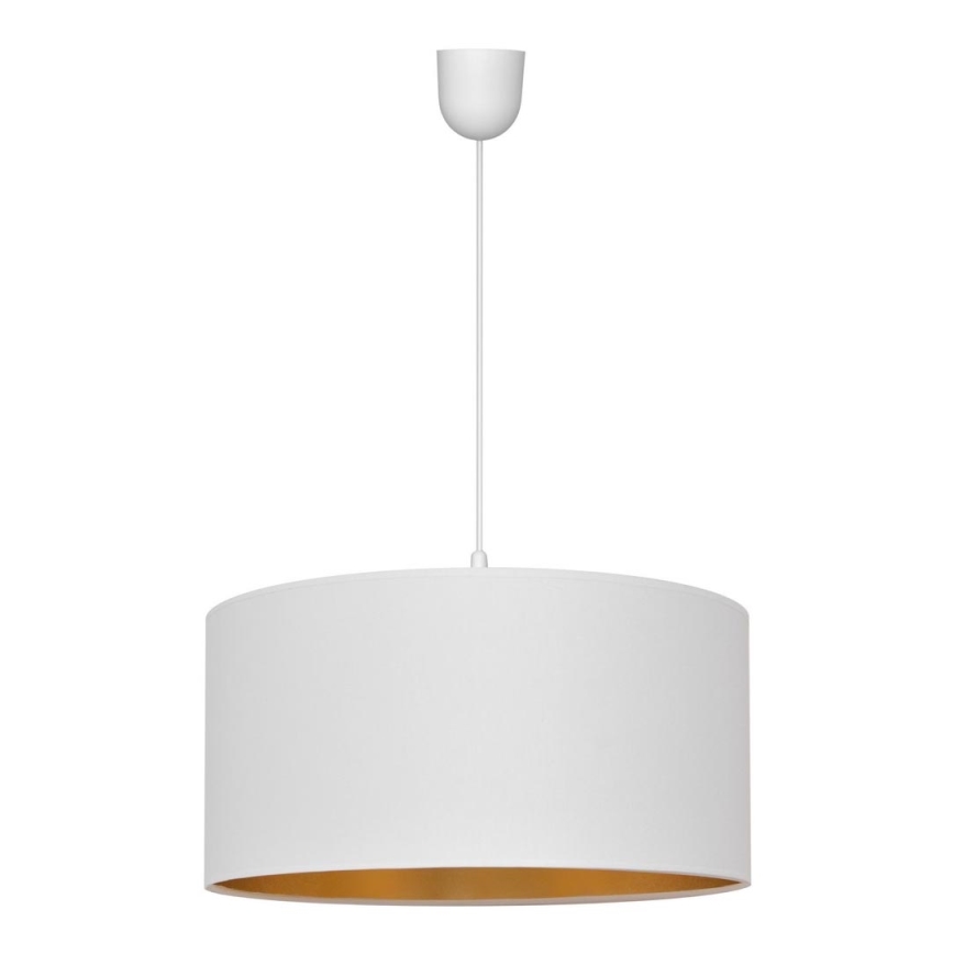 Candeeiro de teto suspenso ALBA 1xE27/15W/230V diâmetro 40 cm branco/dourado