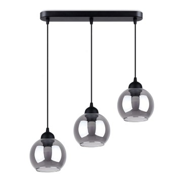 Candeeiro de teto suspenso ALINO 3xE27/60W/230V preto