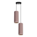 Candeeiro de teto suspenso AVALO 2xE27/60W/230V diâmetro 20 cm rosa/cobre
