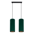 Candeeiro de teto suspenso AVALO 2xE27/60W/230V verde/cobre