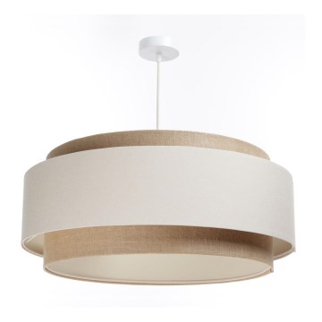 Candeeiro de teto suspenso DOBLO 1xE27/60W/230V creme/bege