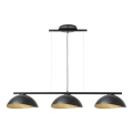 Candeeiro de teto suspenso SOLAR 3xE27/60W/230V preto