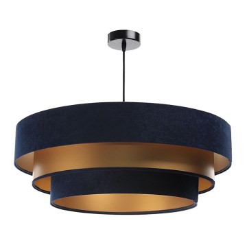 Candeeiro de teto suspenso TRINITI 1xE27/60W/230V azul/dourado