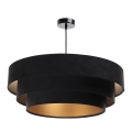 Candeeiro de teto suspenso TRINITI 1xE27/60W/230V preto/dourado